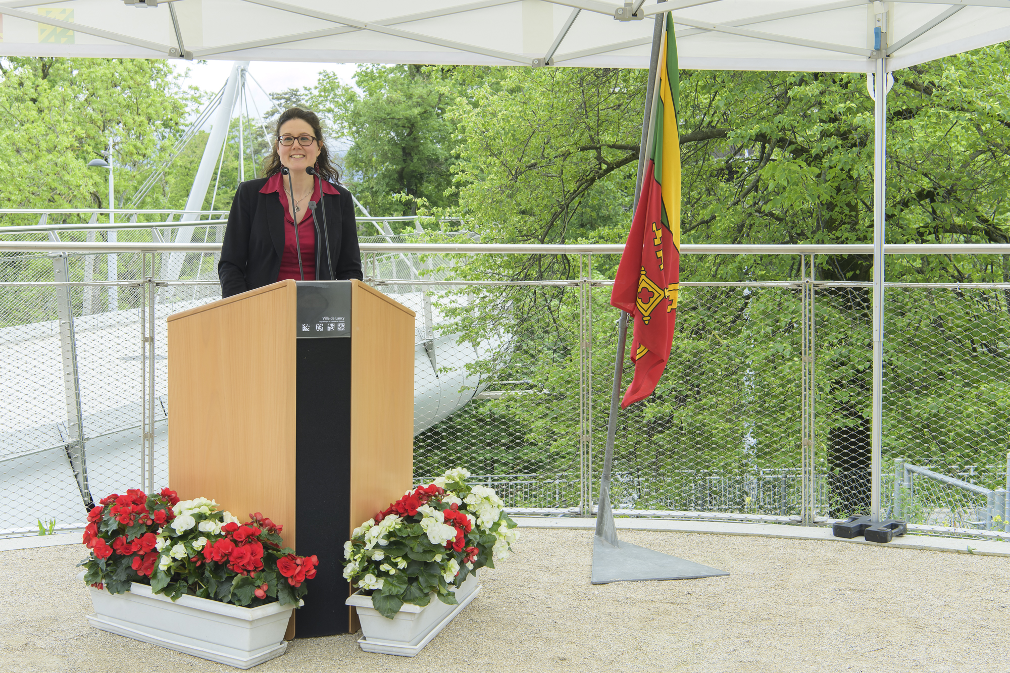 Inauguration de la passerelle de la Visiteuse 