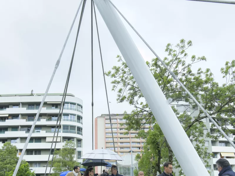 Inauguration de la passerelle de la Visiteuse 