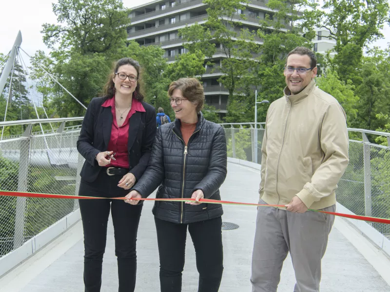 Inauguration de la passerelle de la Visiteuse 